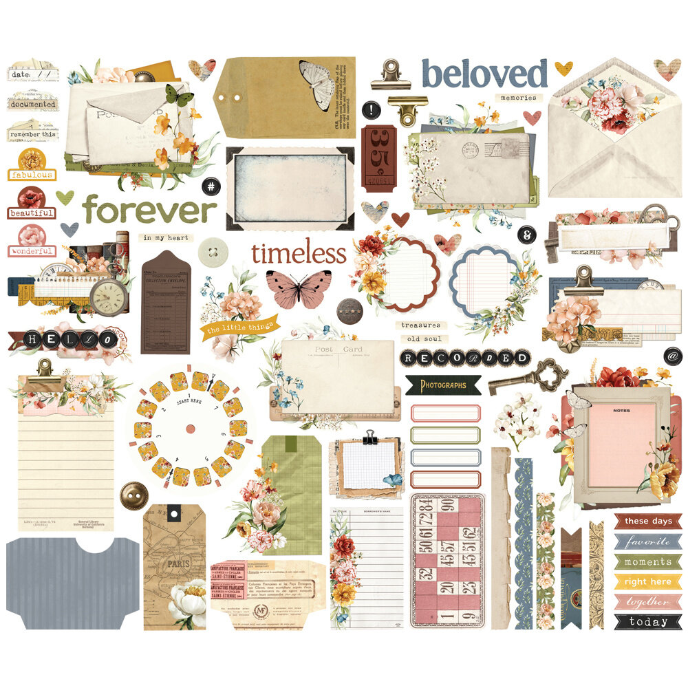 Simple Stories PRE-ORDER Simple Vintage Trunk Show Journal Bits (28127)