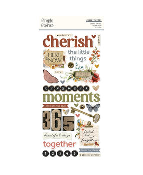 Simple Stories PRE-ORDER Simple Vintage Trunk Show Foam Stickers (28130)