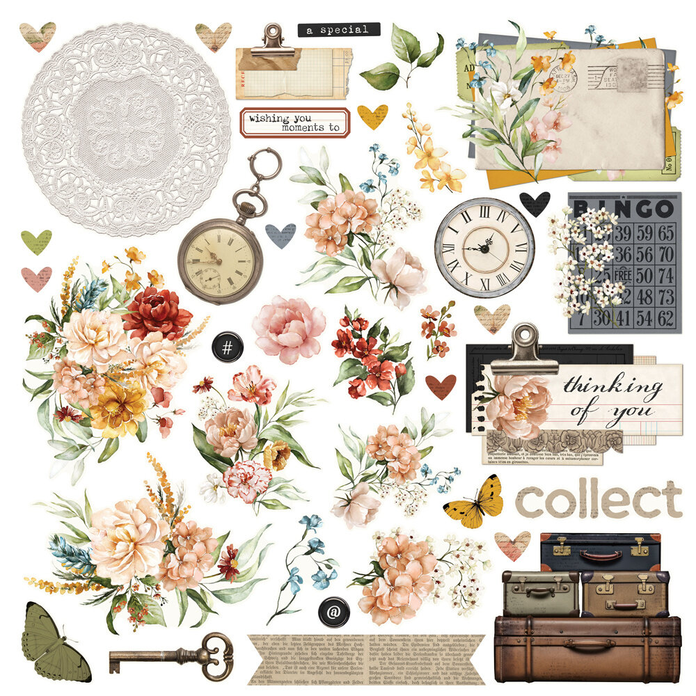 Simple Stories PRE-ORDER Simple Vintage Trunk Show 12x12 Inch Simple Cards Kit (28134)
