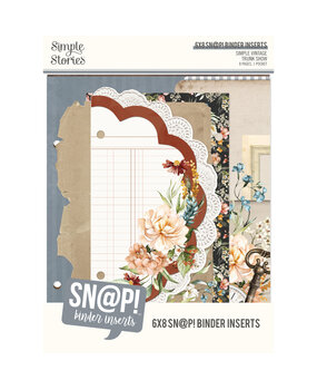 Simple Stories PRE-ORDER Simple Vintage Trunk Show SN@P! 6x8 Inch Binder Inserts (28135)