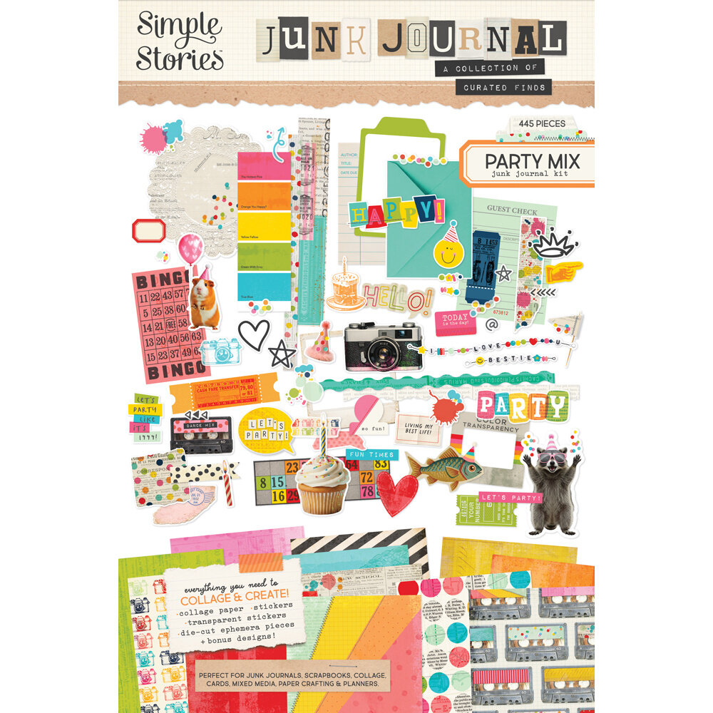 Simple Stories PRE-ORDER Junk Journal Kit Party Mix (27900)
