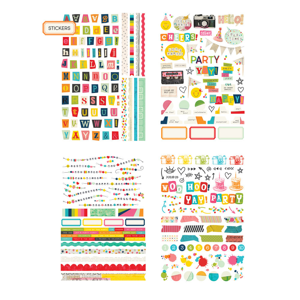 Simple Stories PRE-ORDER Junk Journal Kit Party Mix (27900)