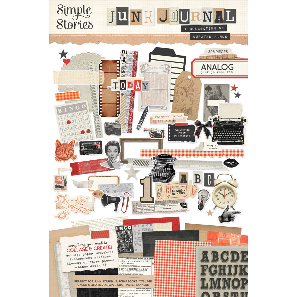 Simple Stories PRE-ORDER Junk Journal Kit Analog (27901)
