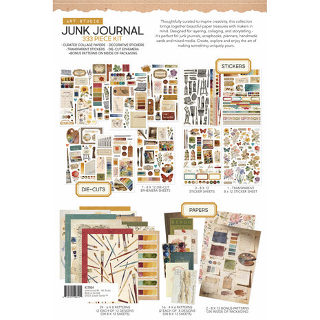 Simple Stories PRE-ORDER Junk Journal Kit Art Studio (27904)