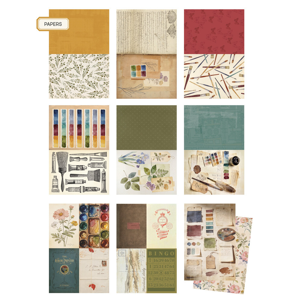 Simple Stories PRE-ORDER Junk Journal Kit Art Studio (27904)