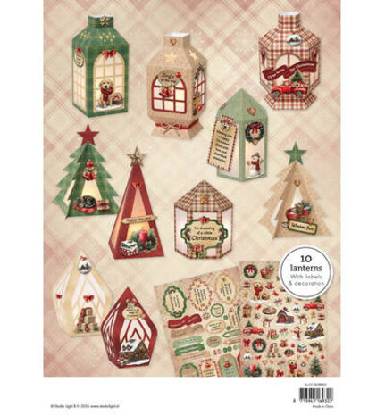 Studio Light PRE-ORDER Cottage Christmas DIY Lanterns A4 Die-Cut Paper Pad (SL-CC-DCPP515)