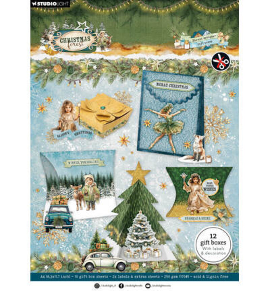 Studio Light PRE-ORDER Christmas Forest DIY Lanterns A4 Die-Cut Paper Pad (SL-CC-DCPP514)