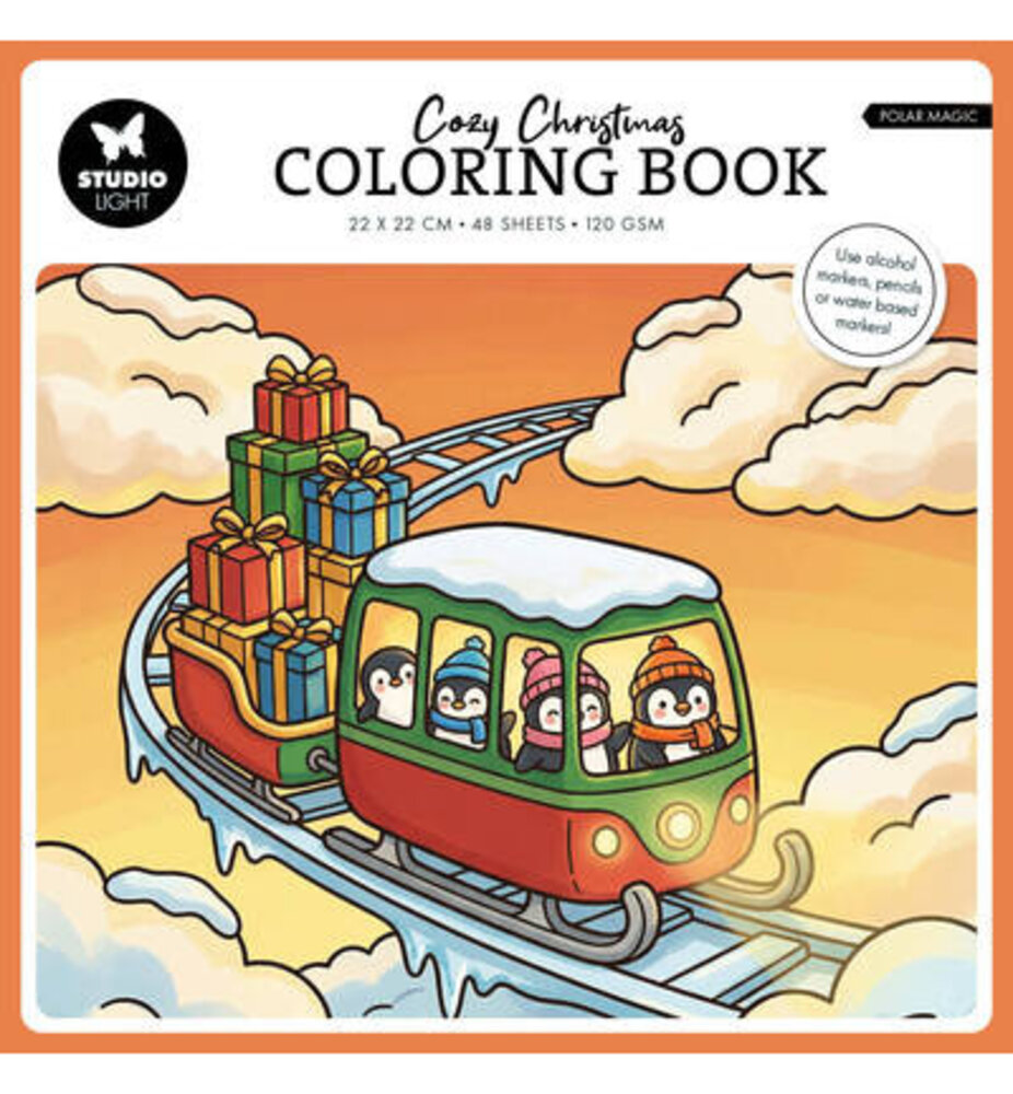 Studio Light PRE-ORDER Polar Magic 8x8 Inch Cozy Christmas Coloring Book (SL-ES-CB12)
