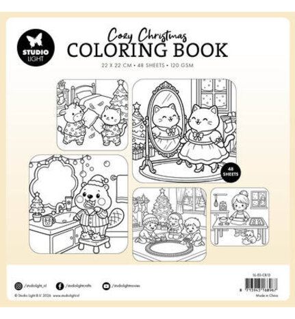 Studio Light PRE-ORDER Indoor Fun 8x8 Inch Cozy Christmas Coloring Book (SL-ES-CB13) Studio Light PRE-ORDER Indoor Fun 8x8 Inch Cozy Christmas Coloring Book (SL-ES-CB13)