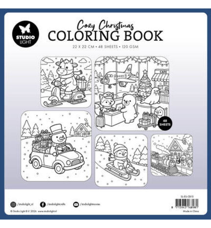 Studio Light PRE-ORDER Winter Rides 8x8 Inch Cozy Christmas Coloring Book (SL-ES-CB15) Studio Light PRE-ORDER Winter Rides 8x8 Inch Cozy Christmas Coloring Book (SL-ES-CB15)