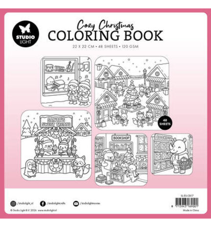 Studio Light PRE-ORDER Shopping 8x8 Inch Cozy Christmas Coloring Book (SL-ES-CB17)
