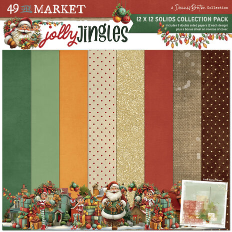 49 and Market PRE-ORDER Jolly Jingles 12x12 Inch Solids Collection Pack (DJJ-38057)