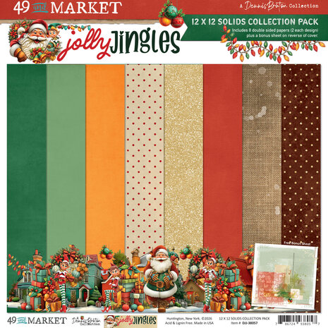 49 and Market PRE-ORDER Jolly Jingles 12x12 Inch Solids Collection Pack (DJJ-38057)