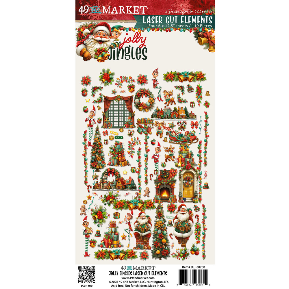 49 and Market PRE-ORDER Jolly Jingles Laser Cut Elements (DJJ-38200) 49 and Market PRE-ORDER Jolly Jingles Laser Cut Elements (DJJ-38200)