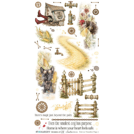 49 and Market PRE-ORDER Chronicles of Oz 6x12 Inch Essential Rub-on Transfer Set (JCO-38422)
