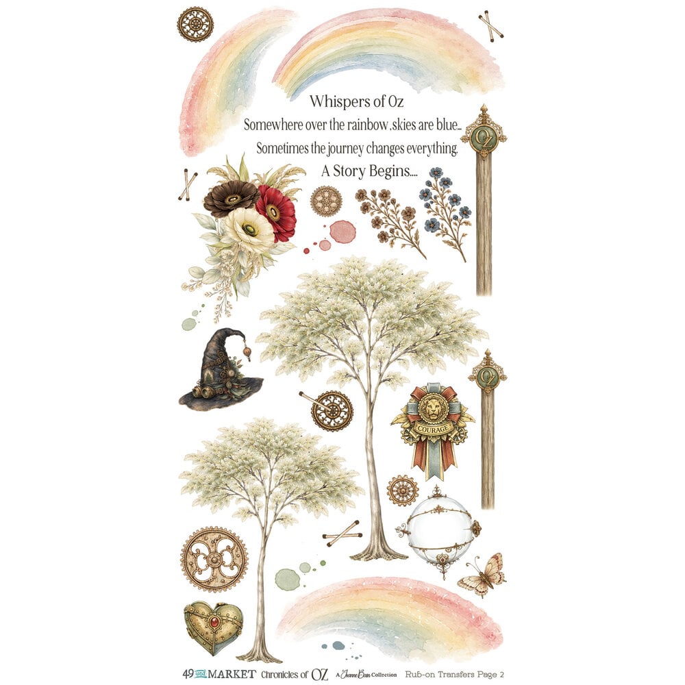 49 and Market PRE-ORDER Chronicles of Oz 6x12 Inch Blendable Rub-on Transfer Set (JCO-38439) 49 and Market PRE-ORDER Chronicles of Oz 6x12 Inch Blendable Rub-on Transfer Set (JCO-38439)
