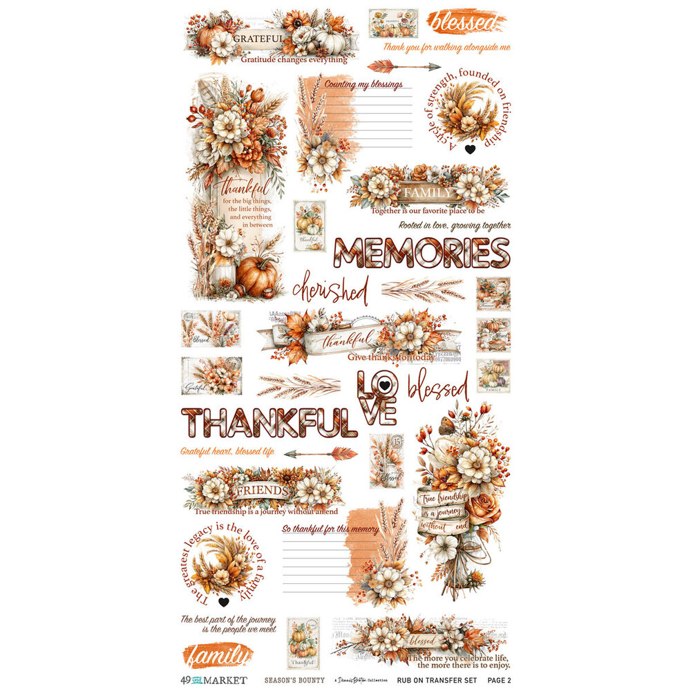 49 and Market PRE-ORDER Season's Bounty 6x12 Inch Essential Rub-on Transfer Set (DSB-38651) 49 and Market PRE-ORDER Season's Bounty 6x12 Inch Essential Rub-on Transfer Set (DSB-38651)