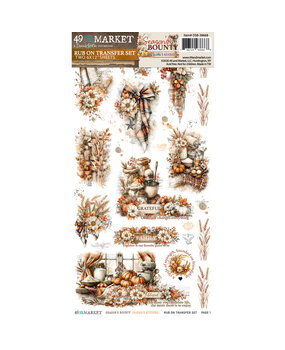 49 and Market PRE-ORDER Season's Bounty 6x12 Inch Nanna's Kitchen Rub-on Transfer Set (DSB-38668)