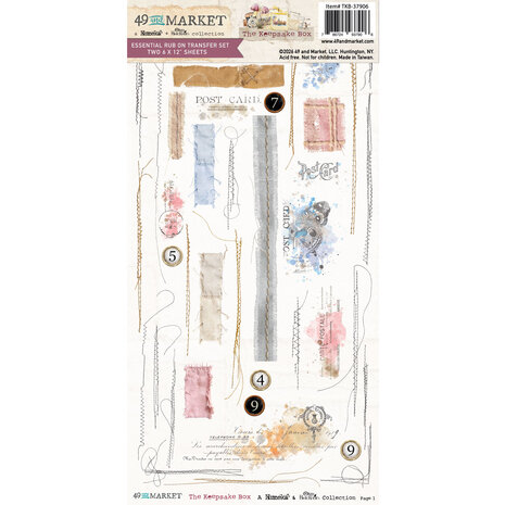 49 and Market PRE-ORDER The Keepsake Box 6x12 Inch Essential Rub-on Transfer Set (TKB-37906) 49 and Market PRE-ORDER The Keepsake Box 6x12 Inch Essential Rub-on Transfer Set (TKB-37906)
