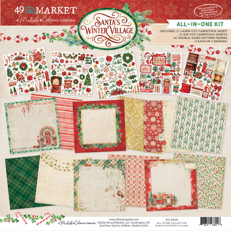 49 and Market PRE-ORDER All-In-One Card Kit Santa's Winter Village (AIO-38026)