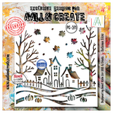 AALL and Create Fall into Fall 6x6 Inch Stencil Autumn Glow (AALL-PC-271)