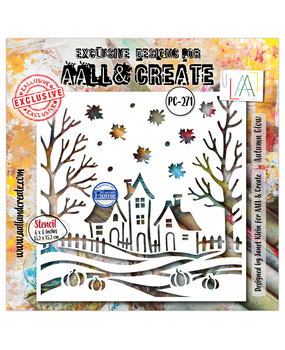 AALL and Create Fall into Fall 6x6 Inch Stencil Autumn Glow (AALL-PC-271)