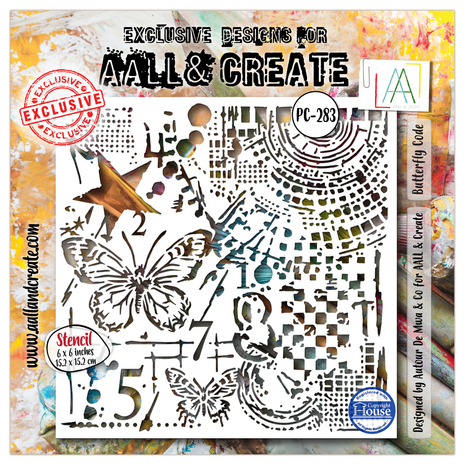 AALL and Create Universe of Patterns Masking Stencil 6x6 Inch Butterfly Code (AALL-PC-283) AALL and Create Universe of Patterns Masking Stencil 6x6 Inch Butterfly Code (AALL-PC-283)