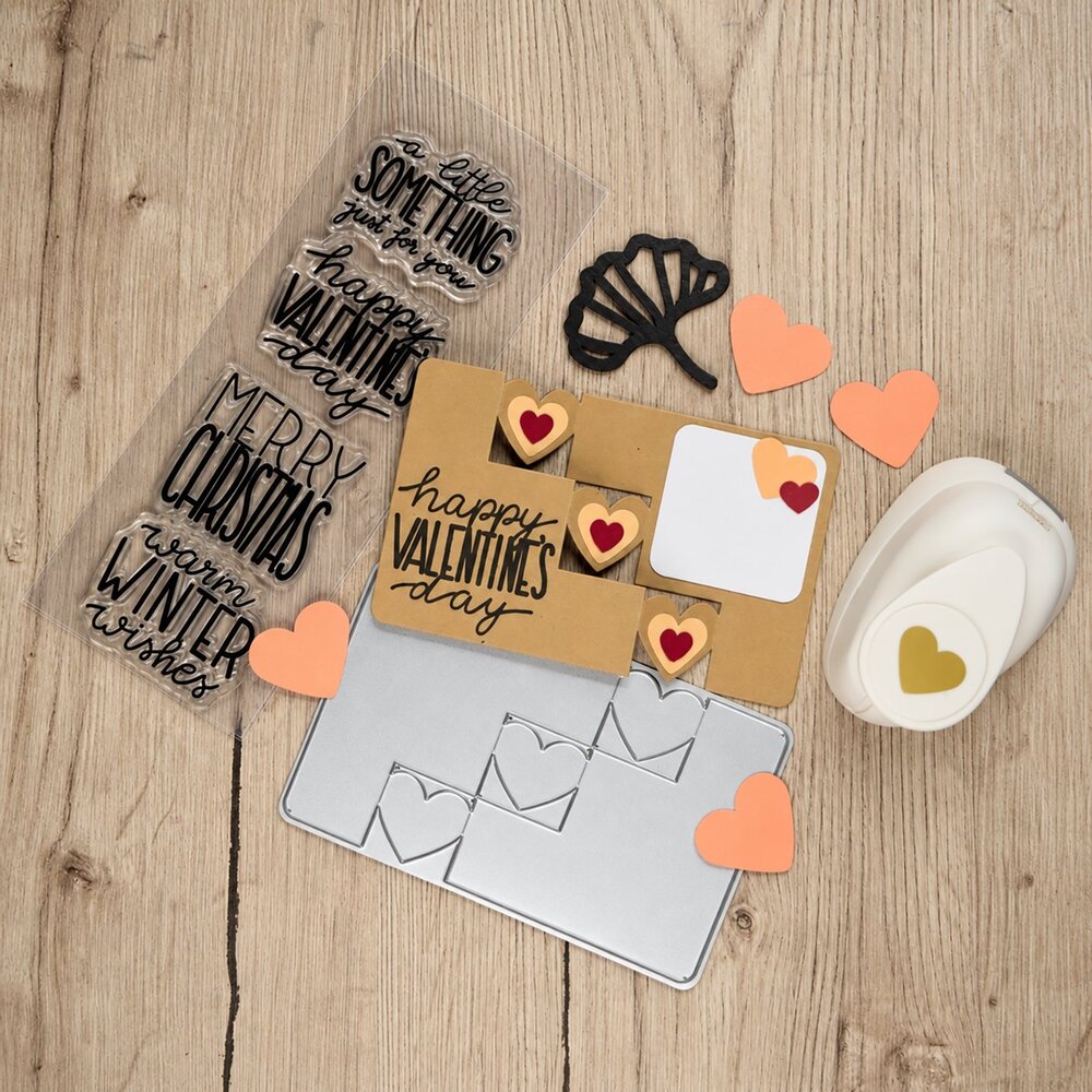 Vaessen Creative Triple Step Card Collection Stamp & Dies Winter & Valentijn (KTC001) Vaessen Creative Triple Step Card Collection Stamp & Dies Winter & Valentijn (KTC001)