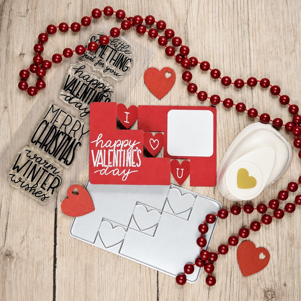 Vaessen Creative Triple Step Card Collection Stamp & Dies Winter & Valentijn (KTC001) Vaessen Creative Triple Step Card Collection Stamp & Dies Winter & Valentijn (KTC001)