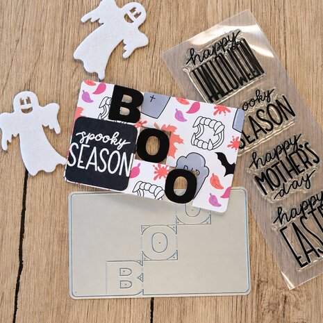 Vaessen Creative Triple Step Card Collection Stamp & Dies Pasen & Halloween (KTC003) Vaessen Creative Triple Step Card Collection Stamp & Dies Pasen & Halloween (KTC003)