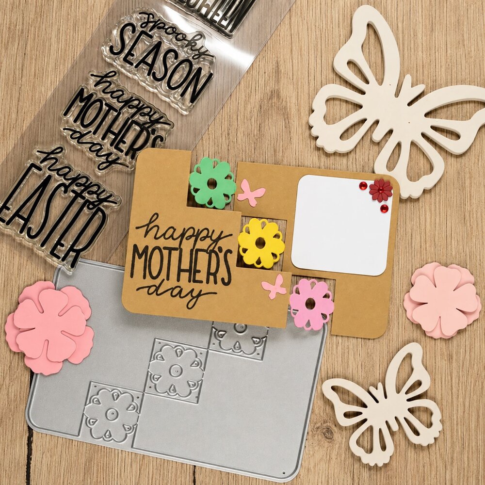 Vaessen Creative Triple Step Card Collection Stamp & Dies Pasen & Halloween (KTC003) Vaessen Creative Triple Step Card Collection Stamp & Dies Pasen & Halloween (KTC003)