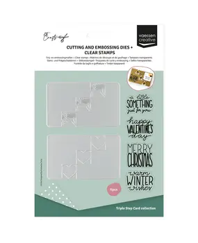 Vaessen Creative Triple Step Card Collection Stamp & Dies Winter & Valentijn (KTC001) Vaessen Creative Triple Step Card Collection Stamp & Dies Winter & Valentijn (KTC001)