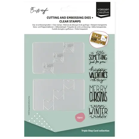 Vaessen Creative Triple Step Card Collection Stamp & Dies Winter & Valentijn (KTC001) Vaessen Creative Triple Step Card Collection Stamp & Dies Winter & Valentijn (KTC001)