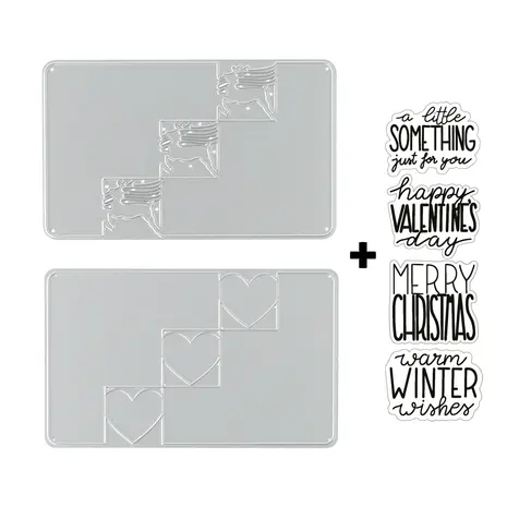 Vaessen Creative Triple Step Card Collection Stamp & Dies Winter & Valentijn (KTC001) Vaessen Creative Triple Step Card Collection Stamp & Dies Winter & Valentijn (KTC001)