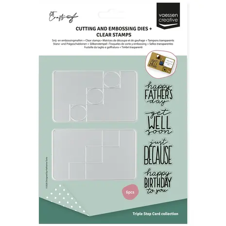 Vaessen Creative Triple Step Card Collection Stamp & Dies Verjaardag & Wensen (KTC002) Vaessen Creative Triple Step Card Collection Stamp & Dies Verjaardag & Wensen (KTC002)