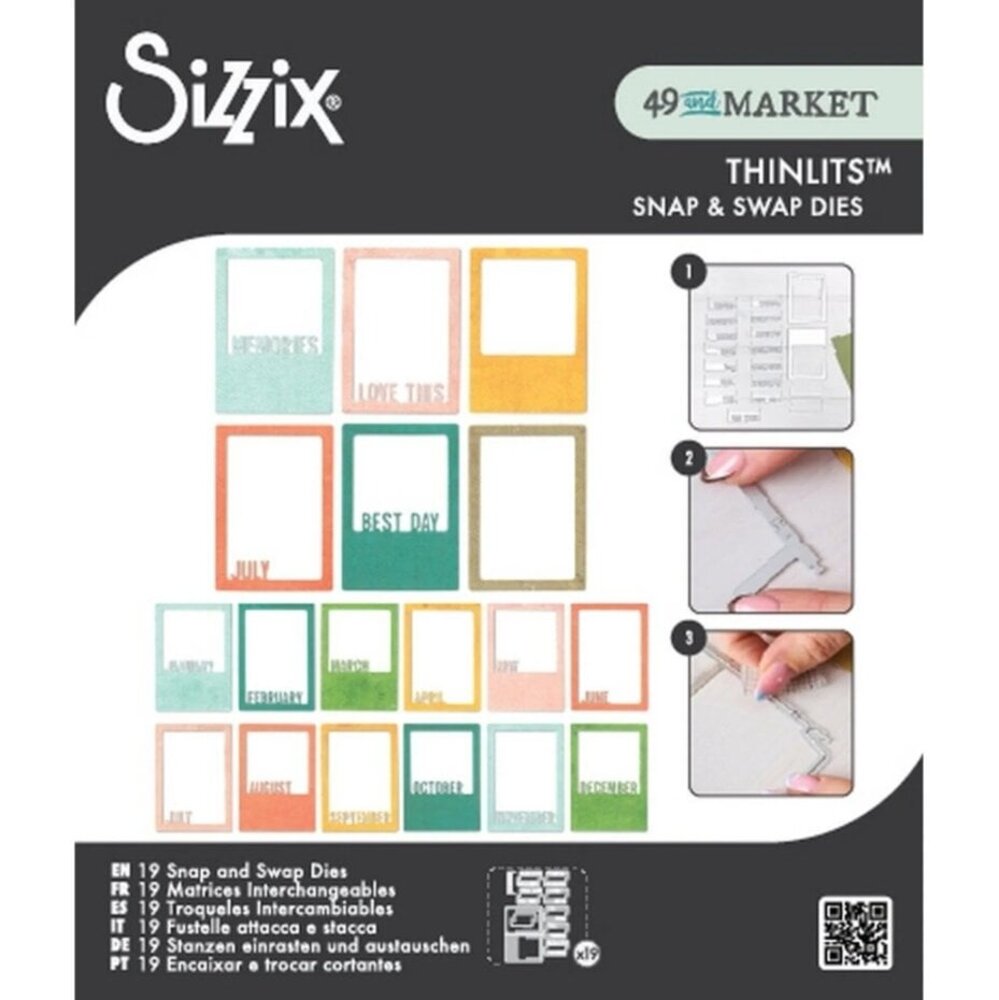 Sizzix 49 and Market Thinlits Die Set Snap and Swap Instamatic (667205) Sizzix 49 and Market Thinlits Die Set Snap and Swap Instamatic (667205)