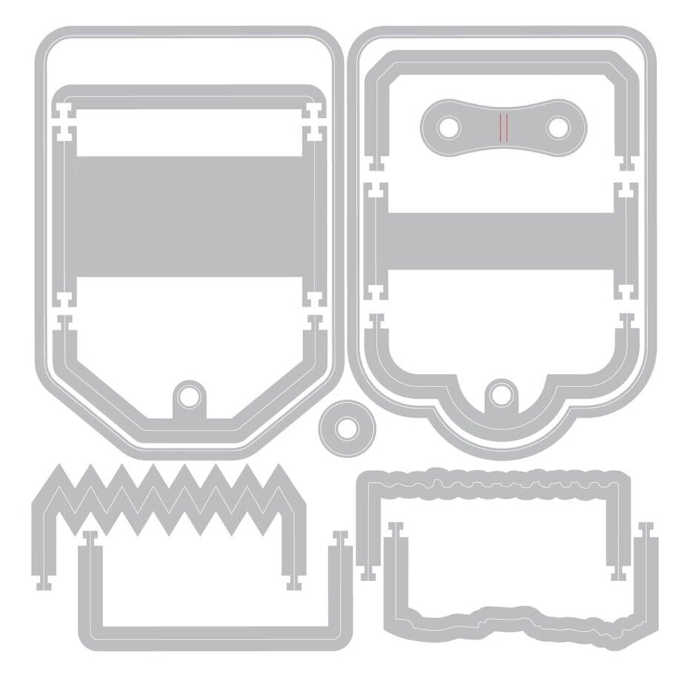 Sizzix 49 and Market Thinlits Die Set Snap and Swap Mini Tags (667206) Sizzix 49 and Market Thinlits Die Set Snap and Swap Mini Tags (667206)