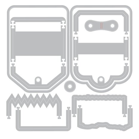 Sizzix 49 and Market Thinlits Die Set Snap and Swap Mini Tags (667206) Sizzix 49 and Market Thinlits Die Set Snap and Swap Mini Tags (667206)