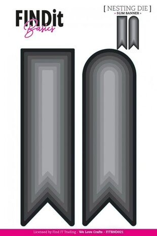 Find It Trading Slim Banner Nesting Dies (FITBND021) Find It Trading Slim Banner Nesting Dies (FITBND021)