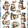Berrie's Beauties Groundhog 3D Push Out Little Gentlemen (SB11171) Berrie's Beauties Groundhog 3D Push Out Little Gentlemen (SB11171)