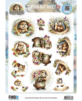 Berrie's Beauties Groundhog 3D Push Out Spring Moments (SB11172) Berrie's Beauties Groundhog 3D Push Out Spring Moments (SB11172)
