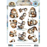 Berrie's Beauties Groundhog 3D Push Out Winter Bliss (SB11174)