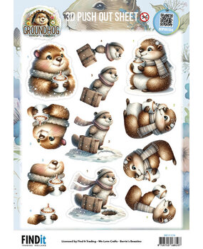Berrie's Beauties Groundhog 3D Push Out Winter Bliss (SB11174) Berrie's Beauties Groundhog 3D Push Out Winter Bliss (SB11174)