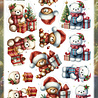 Berrie's Beauties Furry Christmas Friends 3D Push Out Christmas Bear (SB11167)