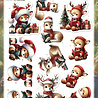 Berrie's Beauties Furry Christmas Friends 3D Push Out Christmas Deer (SB11168)