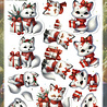Berrie's Beauties Furry Christmas Friends 3D Push Out Christmas White Fox (SB11170)