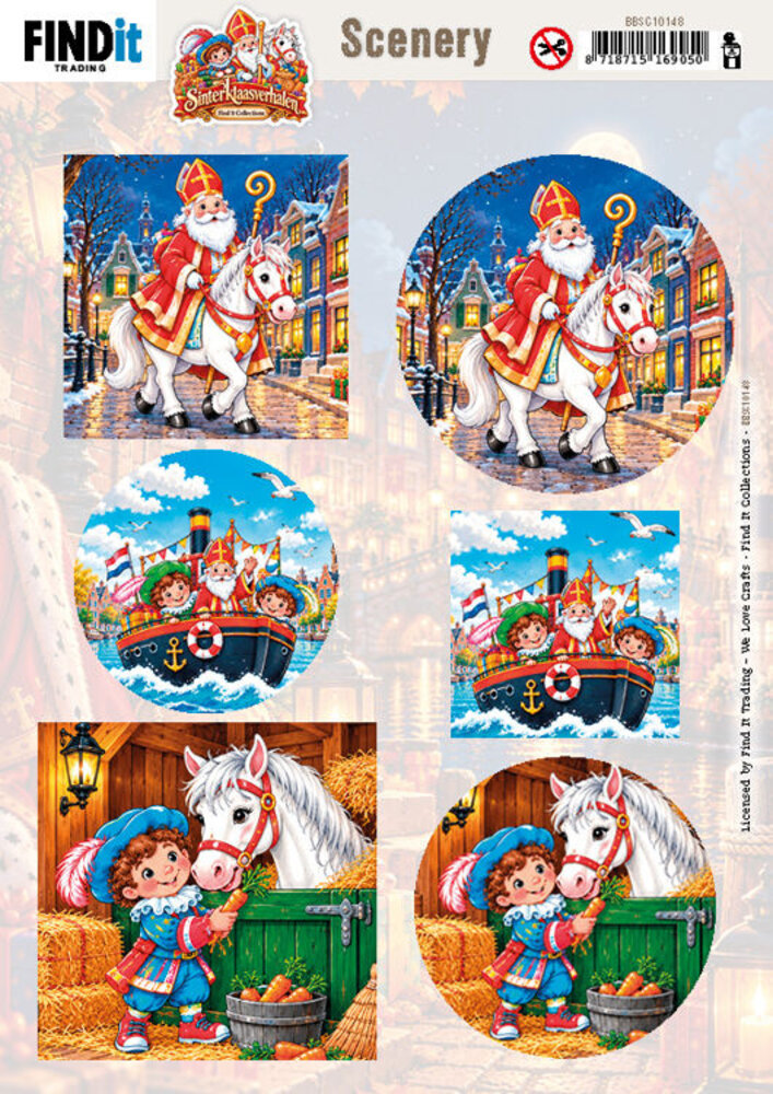 Berrie's Beauties Sinterklaasverhalen Scenery Push Out (BBSC10148) Berrie's Beauties Sinterklaasverhalen Scenery Push Out (BBSC10148)