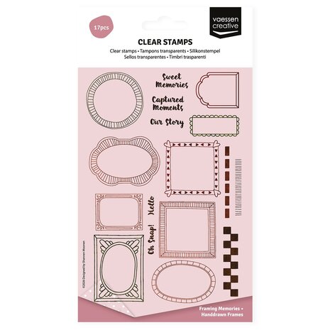Vaessen Creative Framing Memories A6 Clear Stamps Handdrawn Frames (3625-0700) Vaessen Creative Framing Memories A6 Clear Stamps Handdrawn Frames (3625-0700)