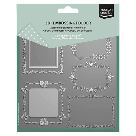 Vaessen Creative Framing Memories 6x6 Inch Embossing Folder Frames (3625-0704) Vaessen Creative Framing Memories 6x6 Inch Embossing Folder Frames (3625-0704)