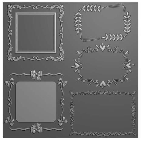 Vaessen Creative Framing Memories 6x6 Inch Embossing Folder Frames (3625-0704) Vaessen Creative Framing Memories 6x6 Inch Embossing Folder Frames (3625-0704)